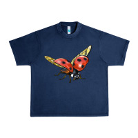 Navy Ladybug Flying Urban Heavy Tee - LillyAllenDesigns