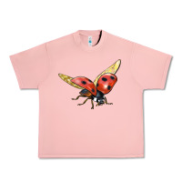 Salmon Ladybug Flying Urban Heavy Tee - LillyAllenDesigns