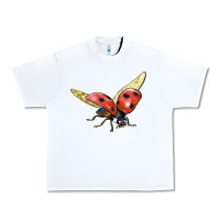 White Ladybug Flying Urban Heavy Tee - LillyAllenDesigns