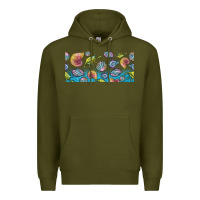 Army Green sea shells Premium Hoodie - TumblerDesignByShophia