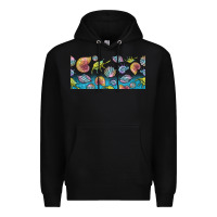 Black sea shells Premium Hoodie - TumblerDesignByShophia