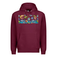 Burgundy sea shells Premium Hoodie - TumblerDesignByShophia