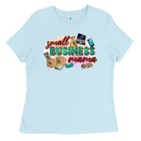 Baby Blue small business mama Ladies Tee - Zillion Design Studio