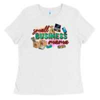 White small business mama Ladies Tee - Zillion Design Studio