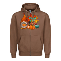 Chestnut it is fall yall gnome Zipper Hoodie - RacoonDesign