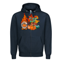 Navy it is fall yall gnome Zipper Hoodie - RacoonDesign