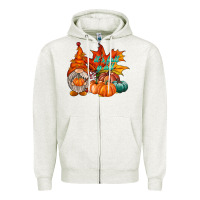 Oatmeal Heather it is fall yall gnome Zipper Hoodie - RacoonDesign