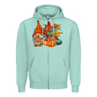 Seafoam it is fall yall gnome Zipper Hoodie - RacoonDesign