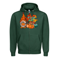 Sports Green it is fall yall gnome Zipper Hoodie - RacoonDesign