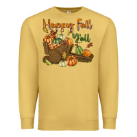 Antique Gold Happy Fall Y'all Premium Sweatshirt - texasbilliewilder