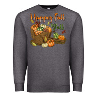 Charcoal Heather Happy Fall Y'all Premium Sweatshirt - texasbilliewilder