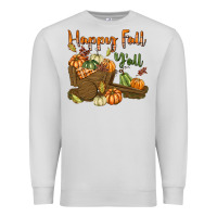 Dove Grey Happy Fall Y'all Premium Sweatshirt - texasbilliewilder