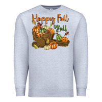 Heather Grey Happy Fall Y'all Premium Sweatshirt - texasbilliewilder