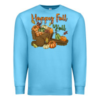 Ocean Blue Happy Fall Y'all Premium Sweatshirt - texasbilliewilder