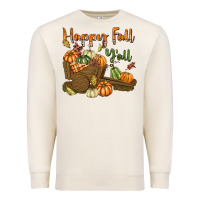 Happy Fall Y'all Premium Sweatshirt | Teevron