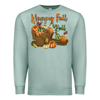 Seafoam Happy Fall Y'all Premium Sweatshirt - texasbilliewilder