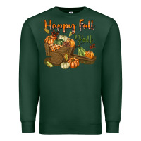 Sports Green Happy Fall Y'all Premium Sweatshirt - texasbilliewilder