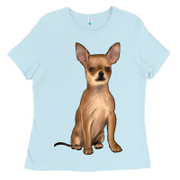 Baby Blue chihuahua Ladies Tee - JahusDesignShop