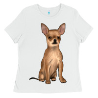 White chihuahua Ladies Tee - JahusDesignShop