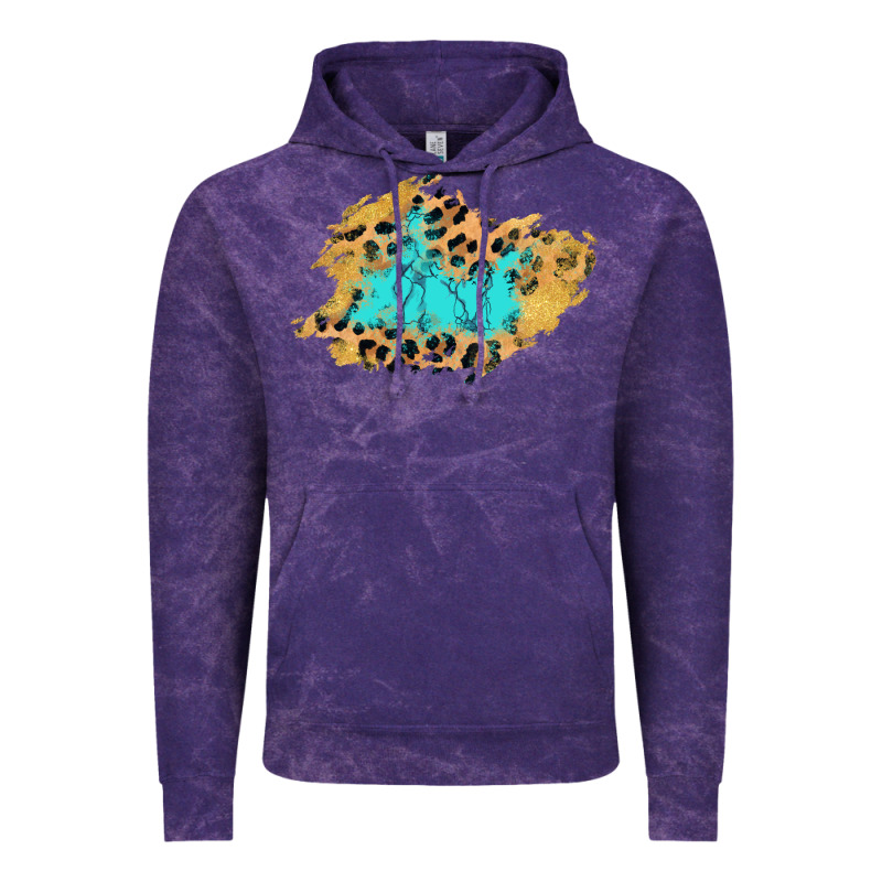 Glitter Leopard Turquoise Patch Vintage Hoodie by AdoDesignShop | Teevron