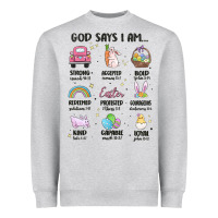 Heather Grey christian easter Heavyweight Sweatshirt - MaliasSmallBusiness