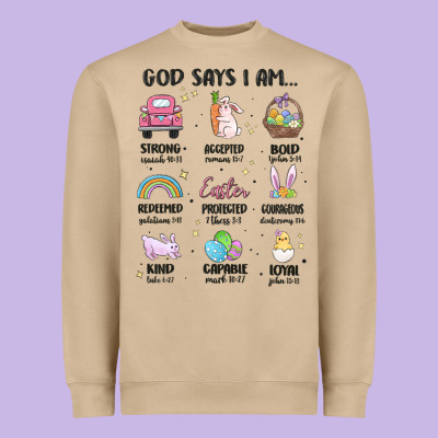 Christian Easter Heavyweight Sweatshirt Designed By Maliassmallbusiness