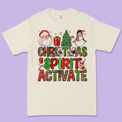 Christmas Spirit Activate Premium Tee Designed By Fadigitalartstudio