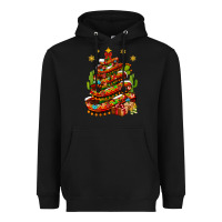 Black Christmas Feliz Navidad sombrero tree Heavyweight Hoodie - NancyCooperArtShop