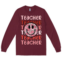 Burgundy teacher Long Sleeve Tee - MaliasSmallBusiness