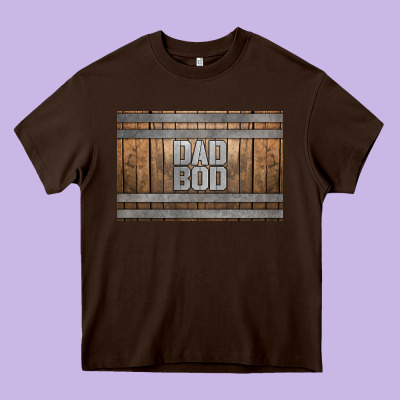 Dad Bod Whiskey Barrel Skinny Metal Can Holder Heavy Core Tee Designed By Hra Design Shop