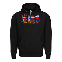 Black labor day drink Zipper Hoodie - RacoonDesign