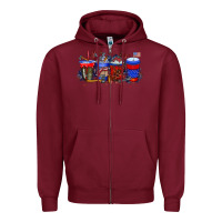 Burgundy labor day drink Zipper Hoodie - RacoonDesign