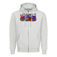 Dove Grey labor day drink Zipper Hoodie - RacoonDesign