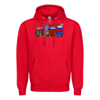 Red labor day drink Zipper Hoodie - RacoonDesign