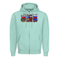 Seafoam labor day drink Zipper Hoodie - RacoonDesign