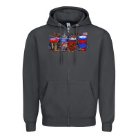 Smoke labor day drink Zipper Hoodie - RacoonDesign