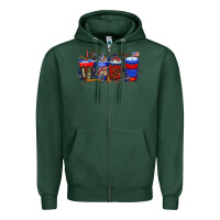 Sports Green labor day drink Zipper Hoodie - RacoonDesign