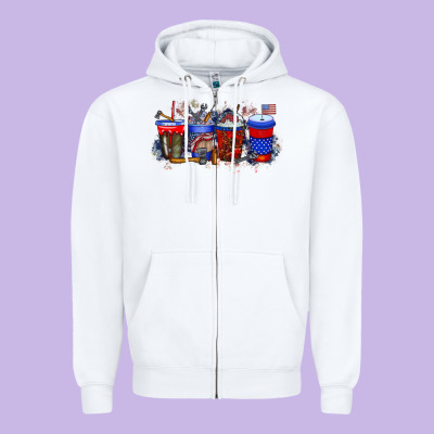 Labor Day Drink Zipper Hoodie Designed By Racoondesign
