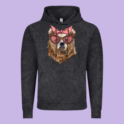 Mama Bear With Glasses And Bandana Vintage Hoodie Designed By Artiststas