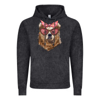 Vintage Black mama bear with glasses and bandana Vintage Hoodie - Artiststas