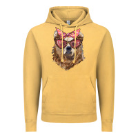 Vintage Mustard mama bear with glasses and bandana Vintage Hoodie - Artiststas