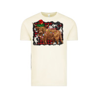 Vintage Arctic christmas highland cow Vintage Tee - BarkalooDesign