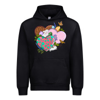 Black Easter Day Western Easter hearts Urban Hoodie - OliviaCreatesArt