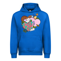 Cobalt Easter Day Western Easter hearts Urban Hoodie - OliviaCreatesArt