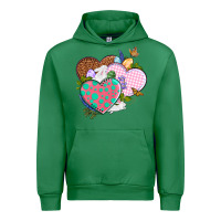 Emerald Easter Day Western Easter hearts Urban Hoodie - OliviaCreatesArt