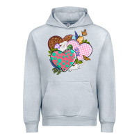 Heather Grey Easter Day Western Easter hearts Urban Hoodie - OliviaCreatesArt