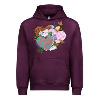 Mauve Wine Easter Day Western Easter hearts Urban Hoodie - OliviaCreatesArt