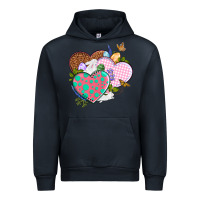 Navy Easter Day Western Easter hearts Urban Hoodie - OliviaCreatesArt