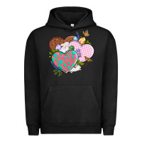 Pigment Black Easter Day Western Easter hearts Urban Hoodie - OliviaCreatesArt