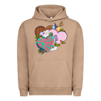Pigment Burro Easter Day Western Easter hearts Urban Hoodie - OliviaCreatesArt